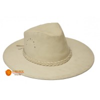 sombrero blanco en cuero 